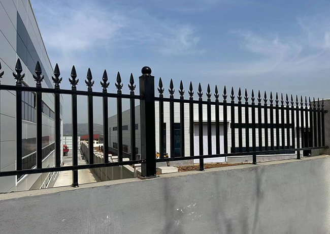 山東某電子工廠鐵藝圍墻護(hù)欄